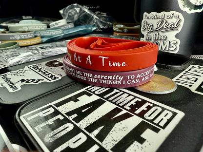 Struggle Red/Burg One Day Serenity Bands🙏🏻👑📘