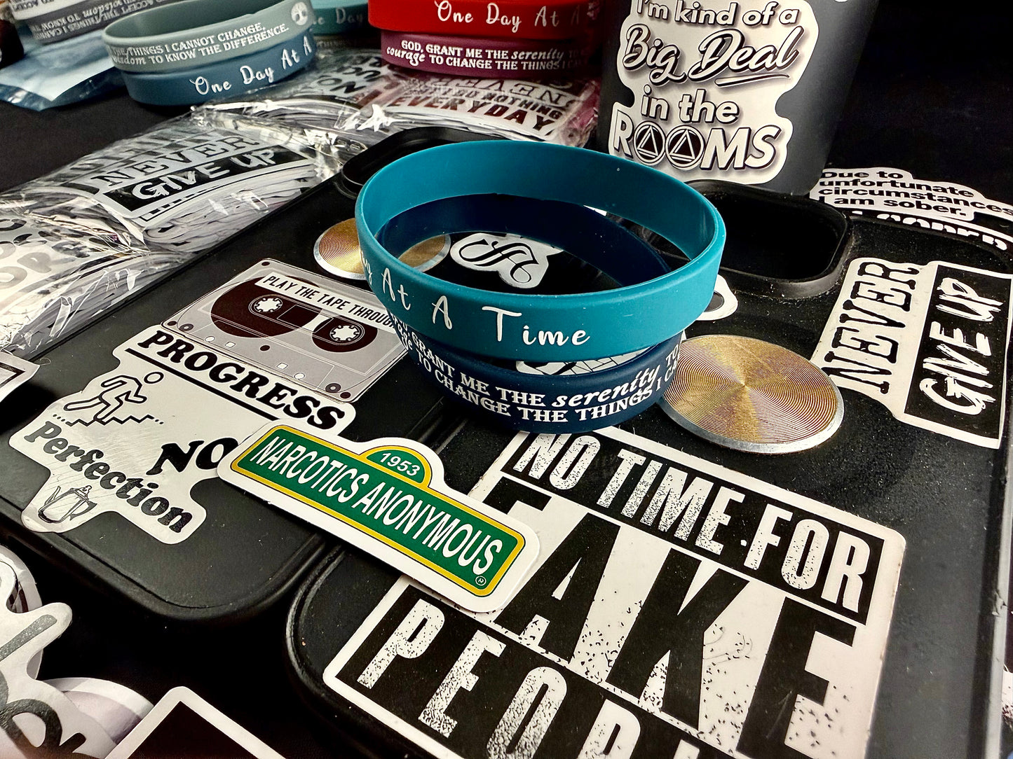 Soul Tie Teal Dk Blu One Day & Serenity Bands🙏🏻👑📘