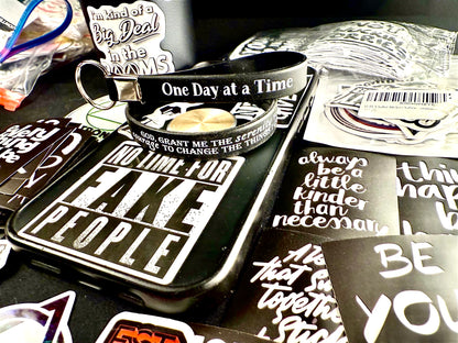 Blacked Out Serenity Band & Keychain W/Recovery Sticker🙏🏻👑📘