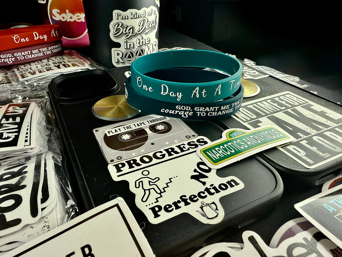 Soul Tie Teal Dk Blu One Day & Serenity Bands🙏🏻👑📘