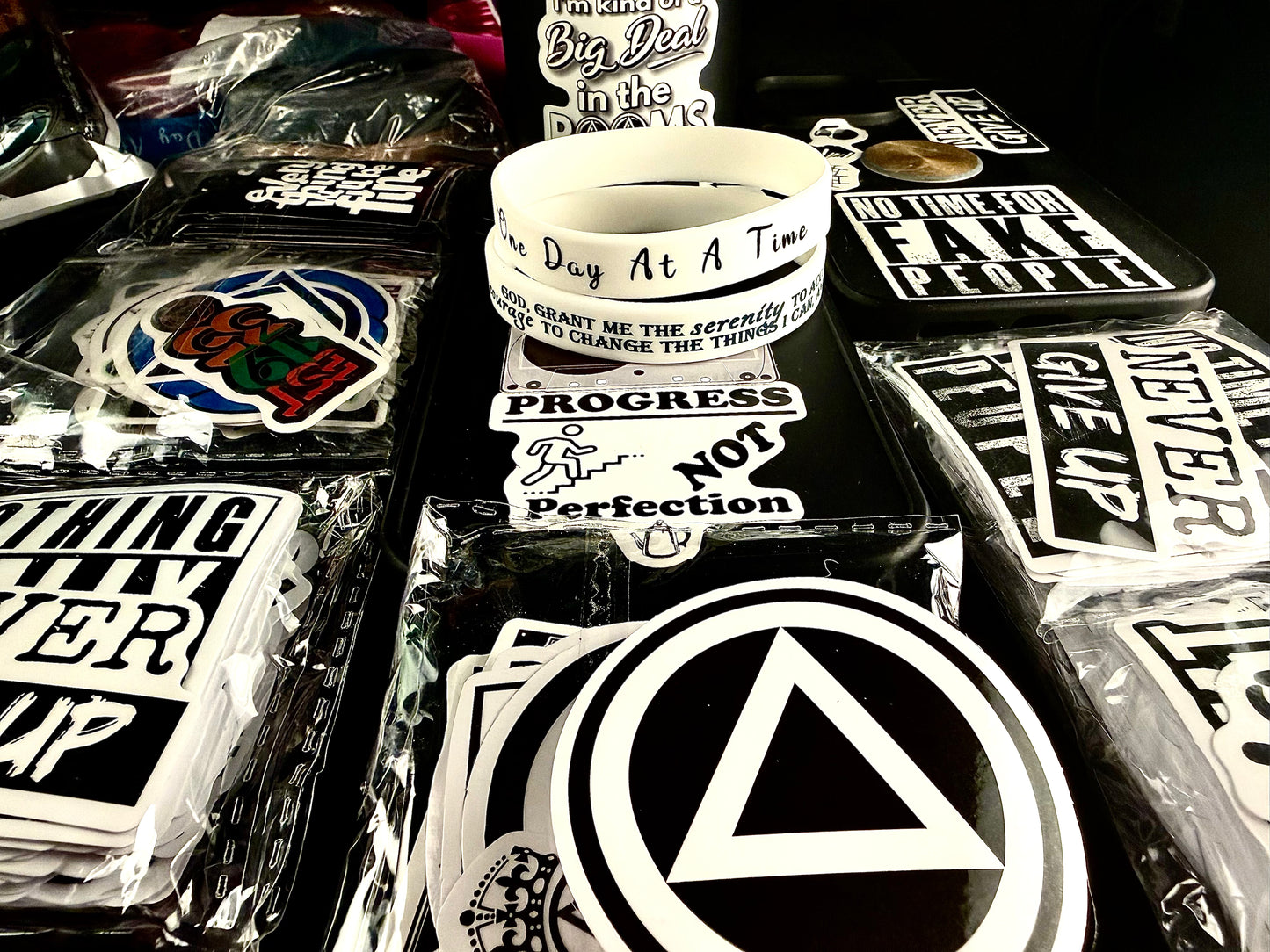 White Out One Day @ & Serenity Band W/Recovery Stickers🙏🏻👑📘