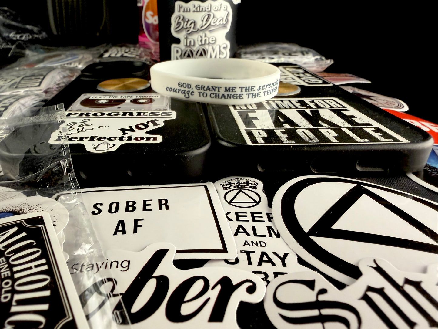 Pure Thoughts Serenity Band W/Recovery & Insperational Stick-on🙏🏻👑📘