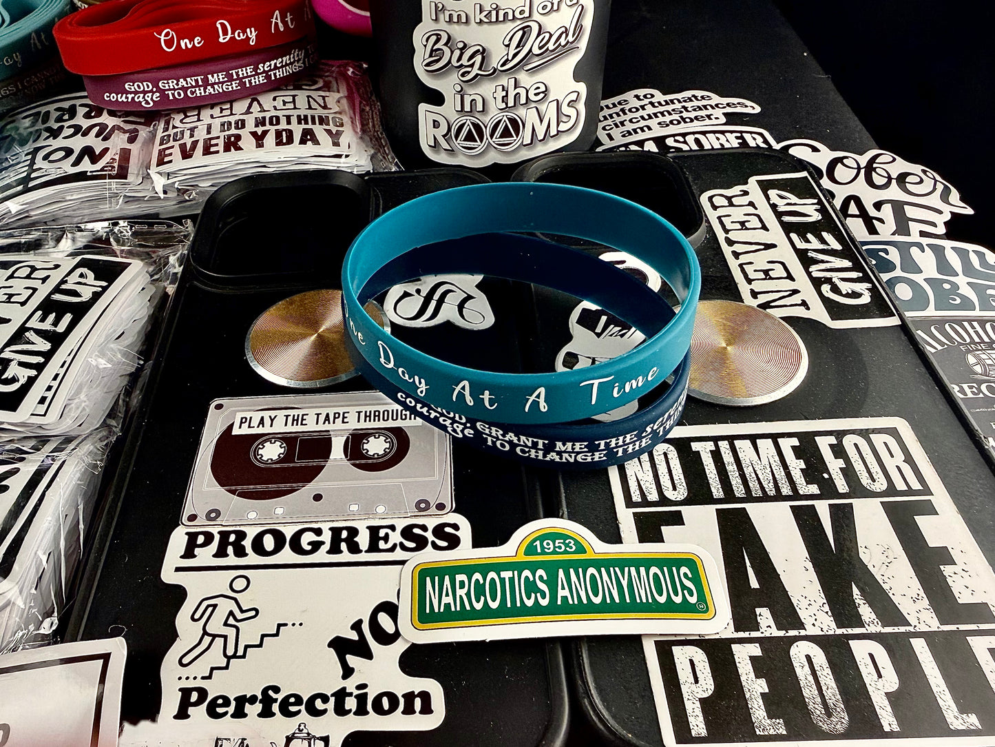 Soul Tie Teal Dk Blu One Day & Serenity Bands🙏🏻👑📘