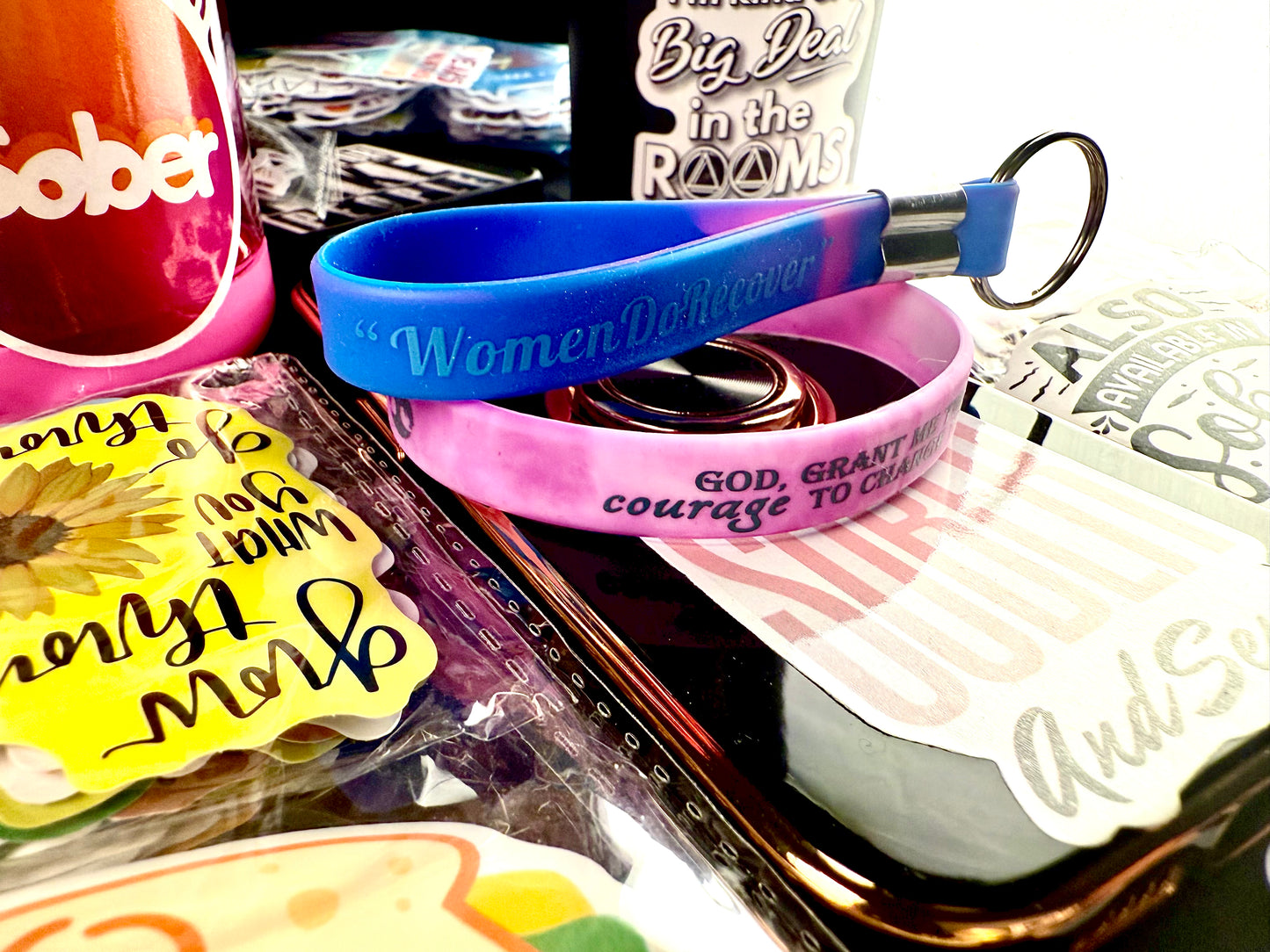 Her “Twisted Pinked” Out Serenity & Keychain W/Recovery Stickers🙏🏻👸📘