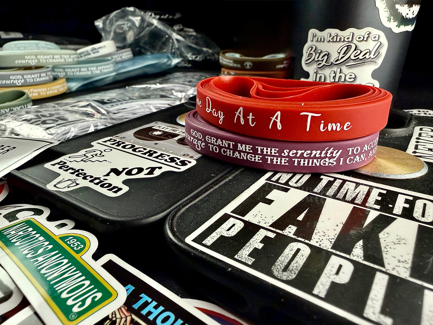 Struggle Red/Burg One Day Serenity Bands🙏🏻👑📘