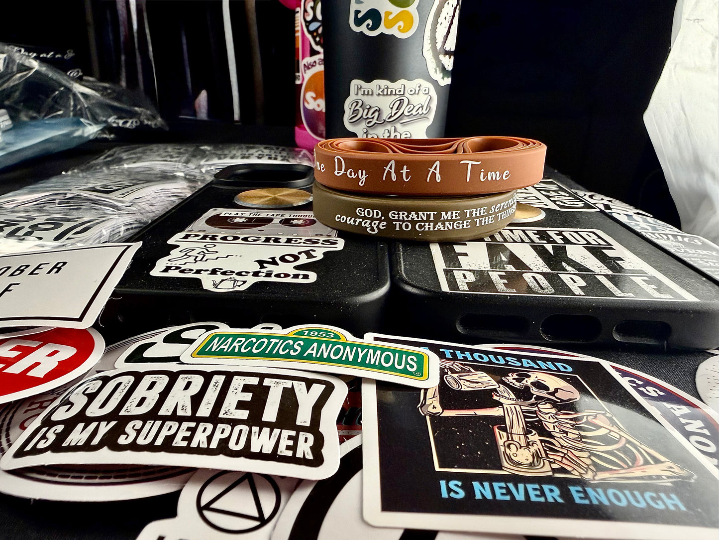 Down Brown One Day Serenity Bands🙏🏻👑📘