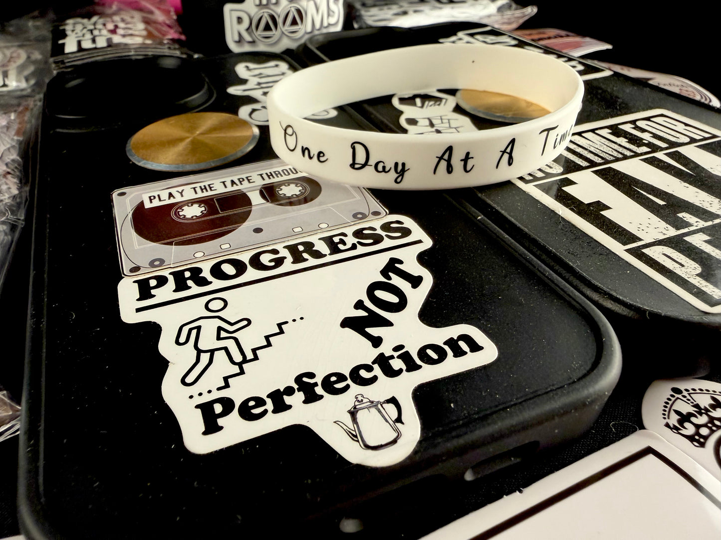 White One Day At A Time Band🙏🏻👑📘