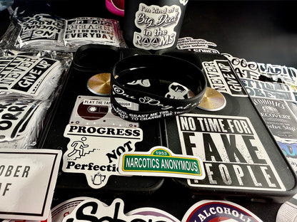 Cursive Blacked Out One Day & Serenity Bands🙏🏻👑📘 "ENTER" Paired Bands!