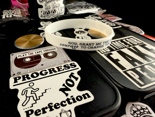 Pure Thoughts Serenity Band W/Recovery & Insperational Stick-on🙏🏻👑📘