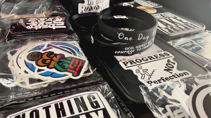 Blacked Out One Day & Serenity Band W/Recovery Stickers🙏🏻👑📘